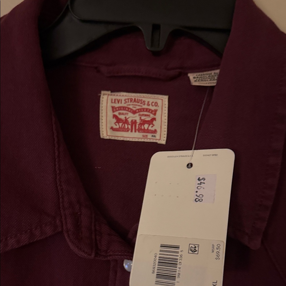 Levi's Maroon Button-Down Shirt
